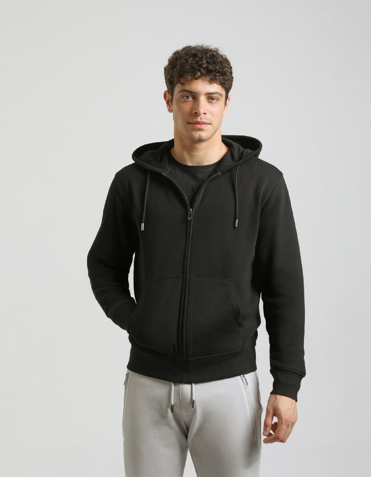 Felpa zip con cappuccio