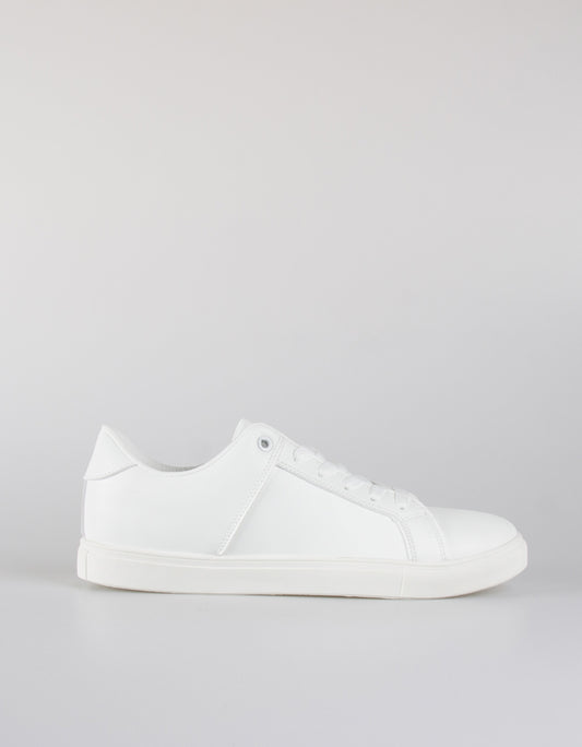 Faux leather sneakers