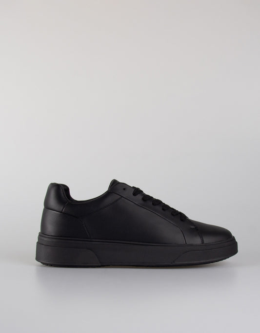 Faux leather sneakers