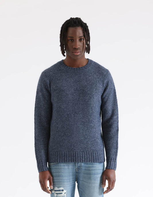 Wool blend crew neck sweater
