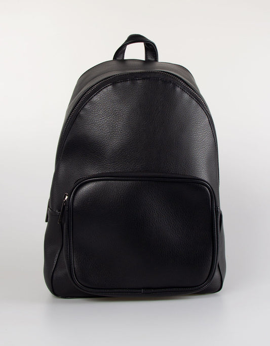 Faux leather backpack