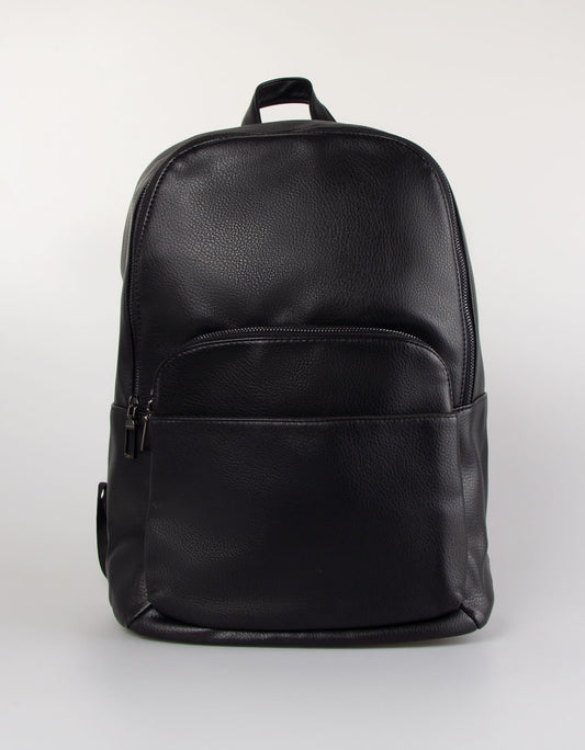 Faux leather backpack