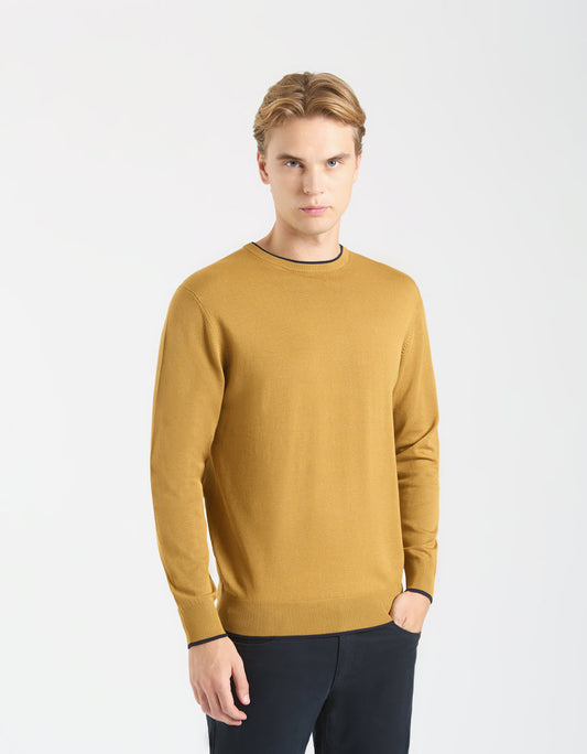Viscose crew neck sweater