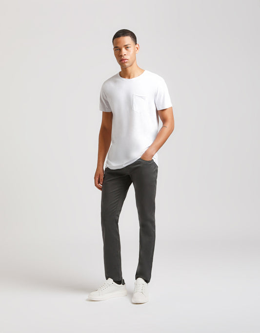 Pantalone cinque tasche in cotone|Colore:Grigio scuro