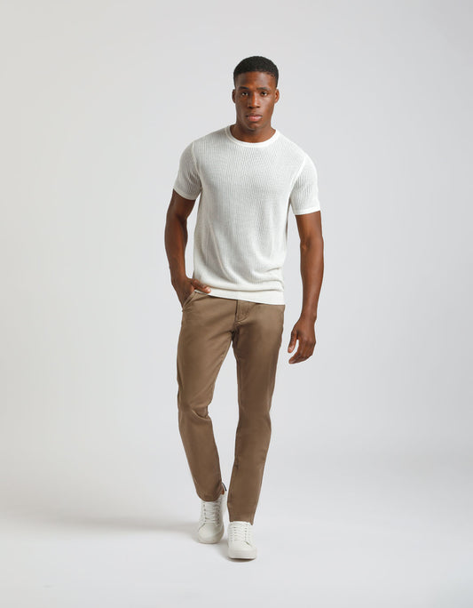 Pantaloni chino in cotone|Colore:Fango