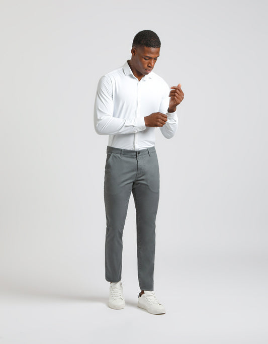 Pantaloni chino fantasia|Colore:Grigio