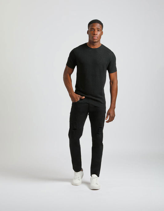 Pantalone cinque tasche in cotone|Colore:Nero