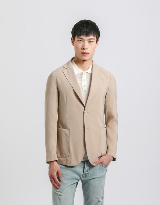 Giacca tinta unita|Colore:Beige