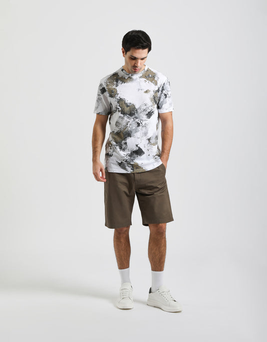 Bermuda chino 100% cotone|Colore:Militare