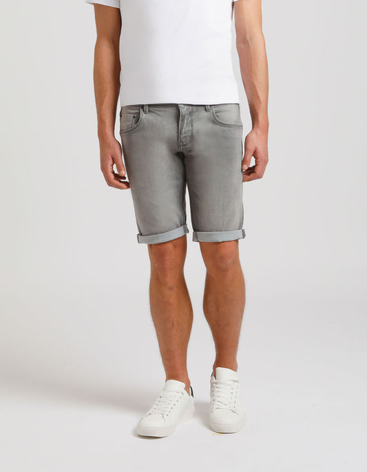 Bermuda di jeans slim fit grigio|Colore:Jeans grigio