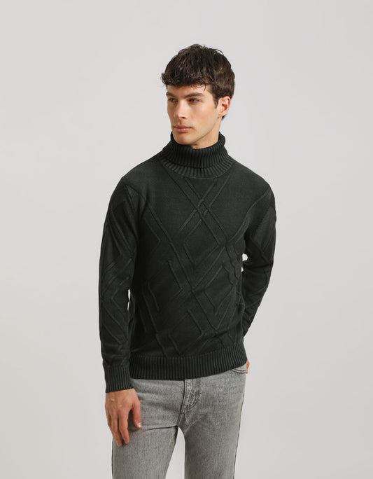 Maglia collo alto 100% cotone