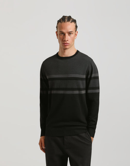 Maglia girocollo colorblock