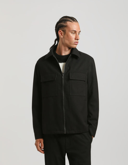 Technical fabric shirt jacket