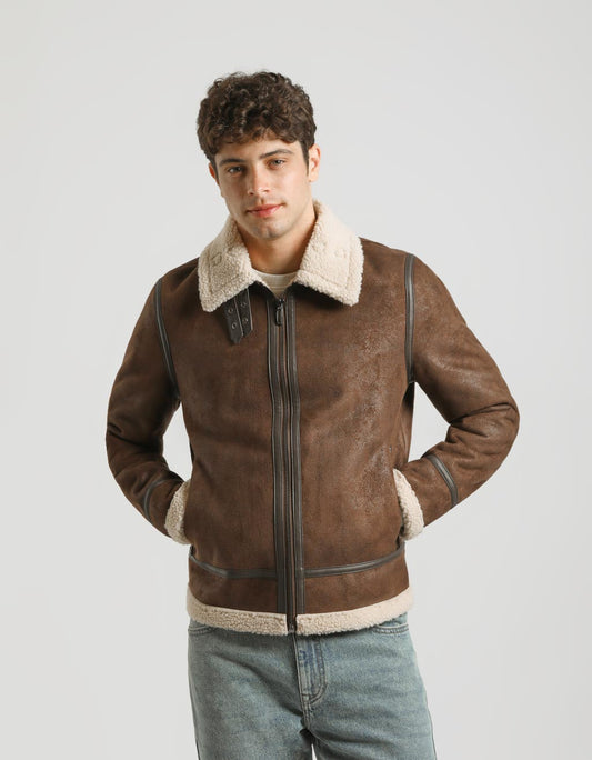 Suede-effect sheepskin