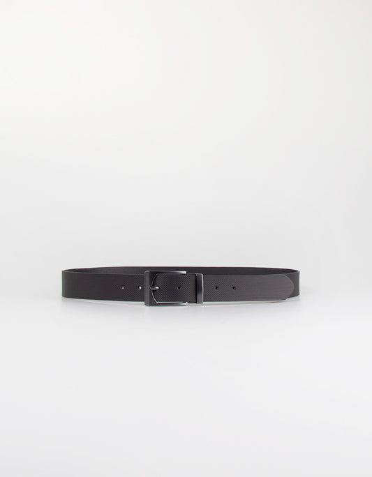 Textured faux suede belt