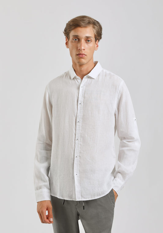 Camicia 100% lino|Colore:Bianco