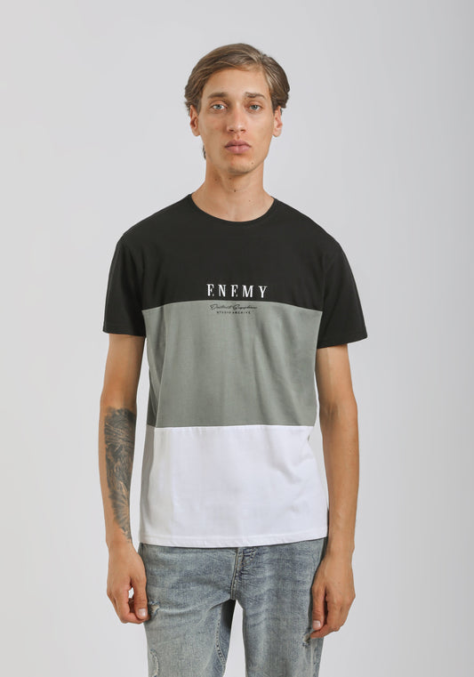 T-shirt colorblock|Colore:Verde