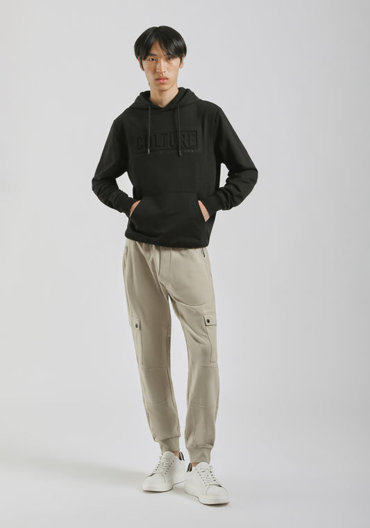 Jogger in felpa con tasconi|Colore:Sabbia