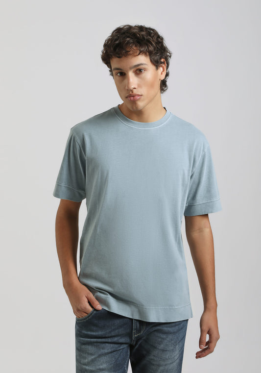 T-shirt strutturata 100% cotone|Colore:Polvere
