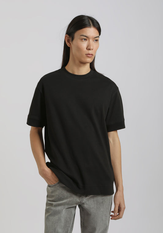 T-shirt over 100% cotone|Colore:Nero