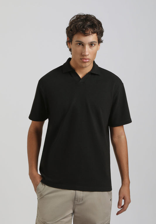 Polo strutturata|Colore:Nero