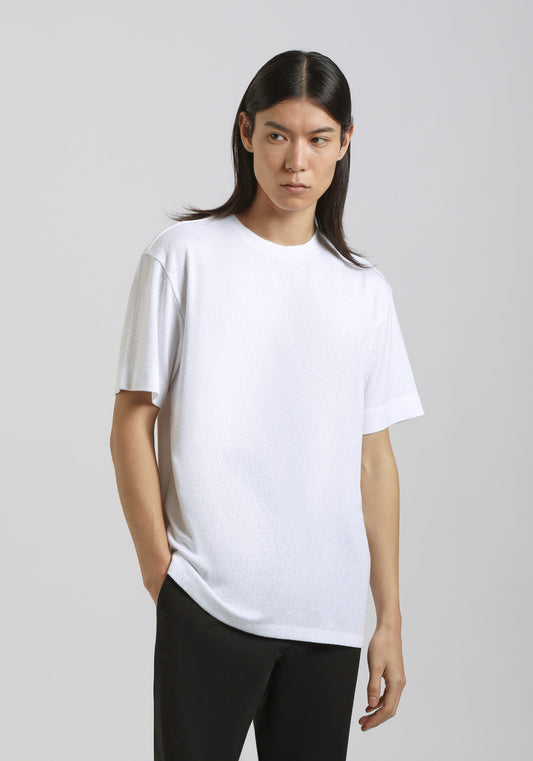T-shirt strutturata morbida|Colore:Bianco