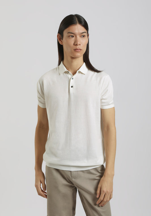 Polo in maglia|Colore:Off white