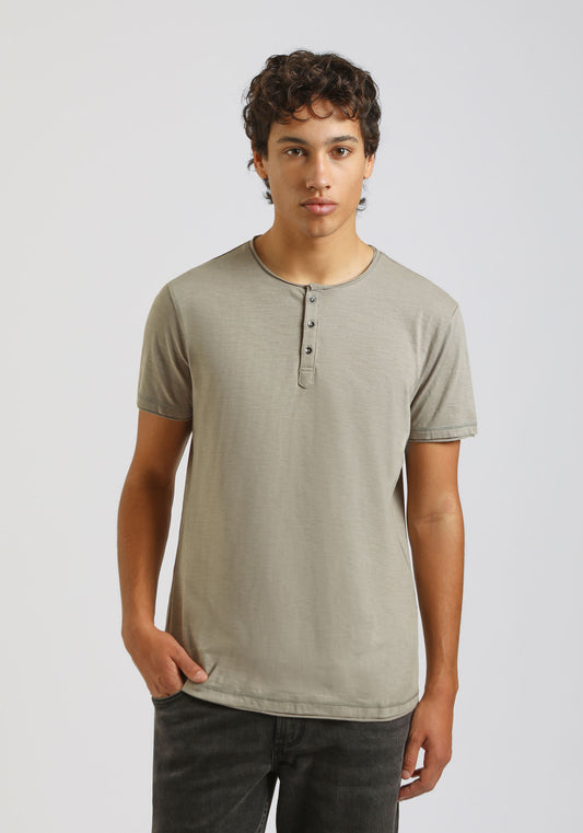 T-shirt collo serafino|Colore:Grigio medio