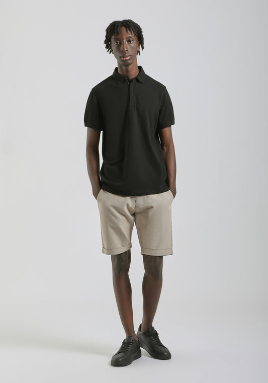 Bermuda in felpa misto cotone|Colore:Sabbia