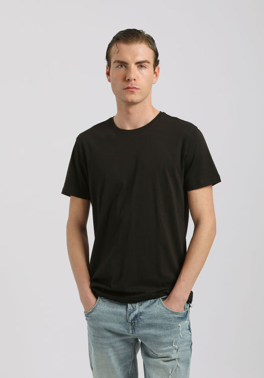 T-shirt basic 100% cotone|Colore:Nero