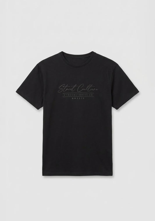 T-shirt 100% cotone con stampa|Colore:Nero