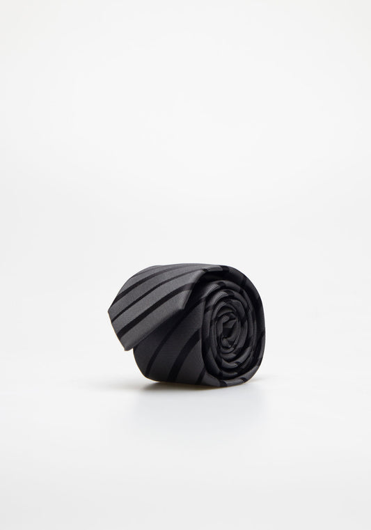 Cravatta con righe|Colore:Nero