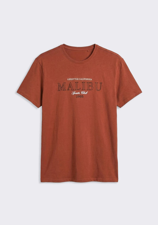 T-shirt 100% cotone con stampa|Colore:Rame