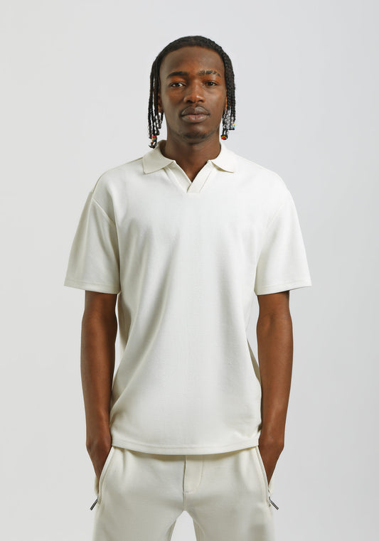 Polo strutturata|Colore:Off white