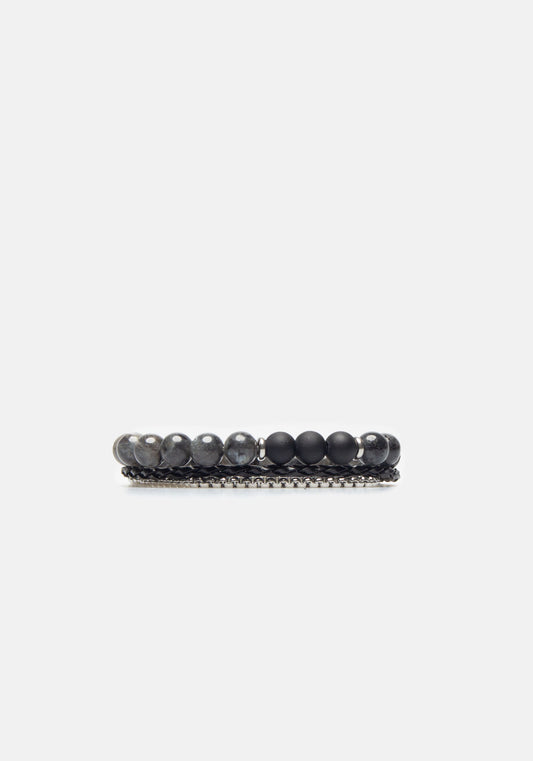 Set di bracciali misto|Colore:Nero