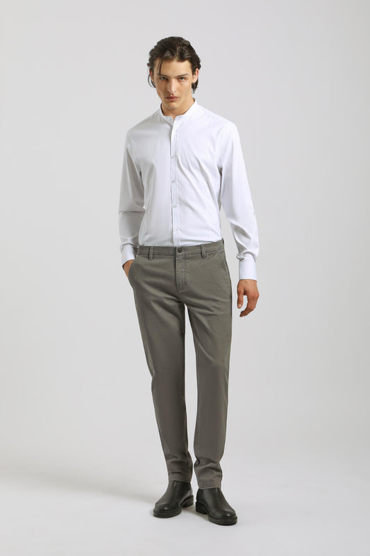 Pantaloni chino microfantasia|Colore:Sabbia