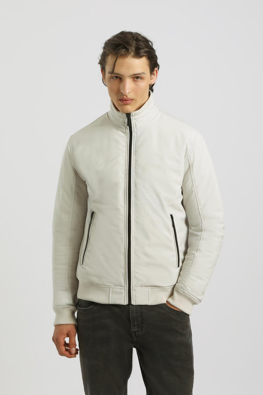 Bomber imbottito con collo lupetto|Colore:Ghiaccio