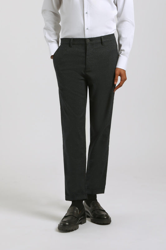 Pantaloni chino con fantasia a quadri|Colore:Blue