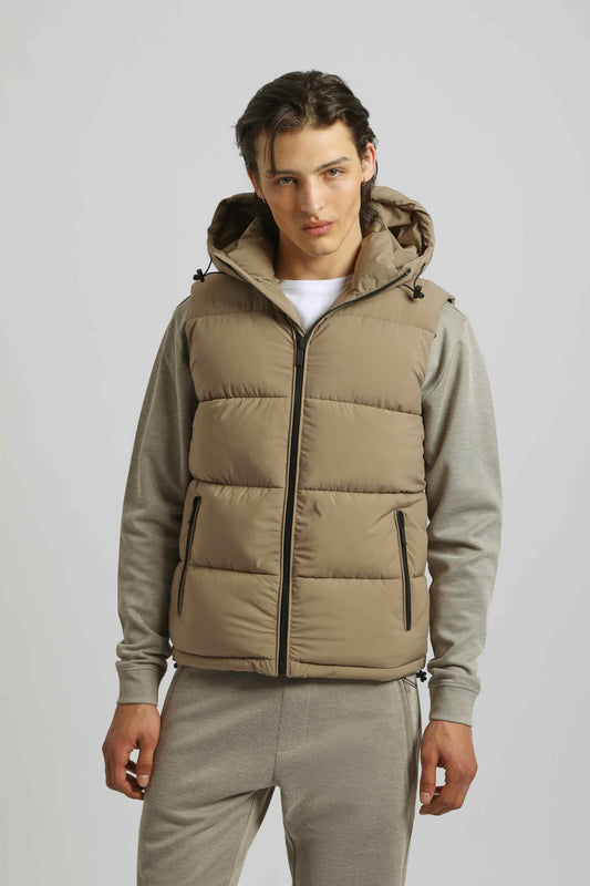 Smanicato imbottito con cappuccio|Colore:Sabbia