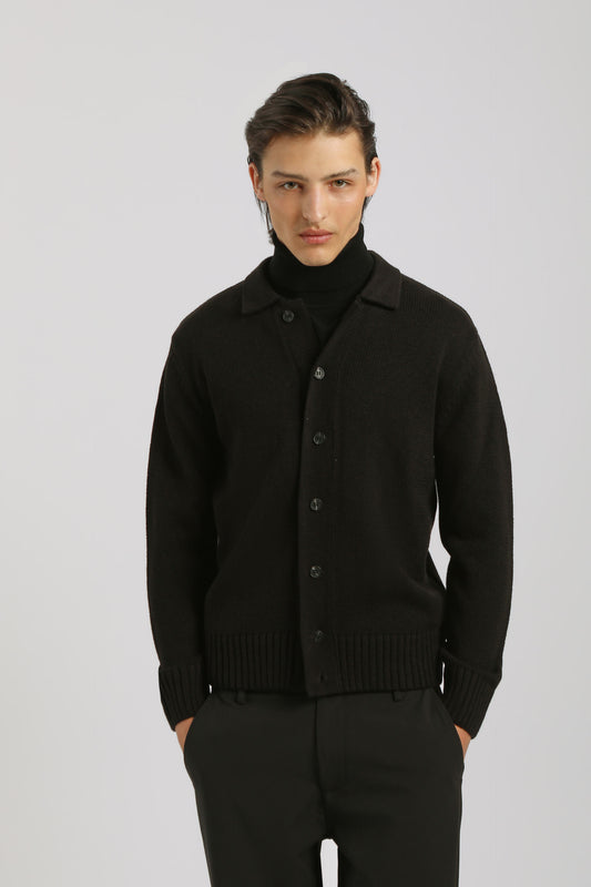 Cardigan con bottoni|Colore:Nero
