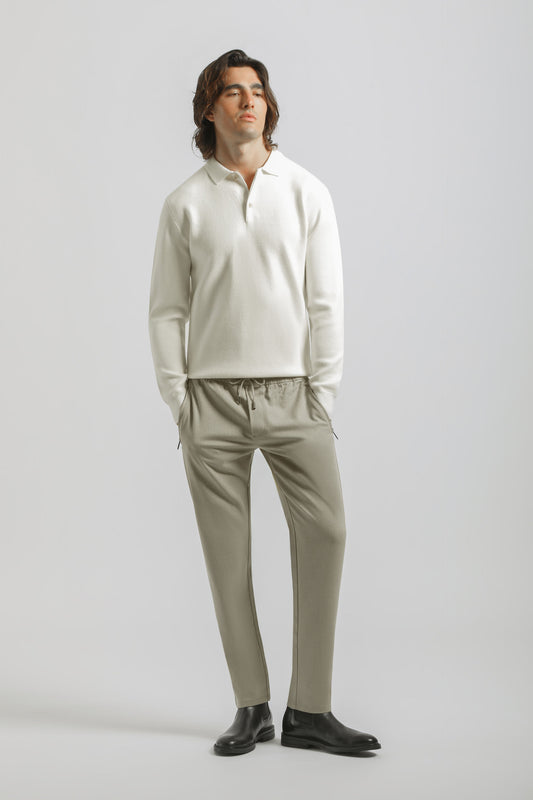 Jogger con laccetto|Colore:Beige melange