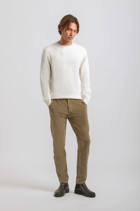 Pantaloni chino di velluto|Colore:Beige