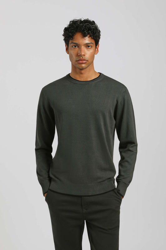 Maglia doppio collo basic|Colore:Grigio scuro