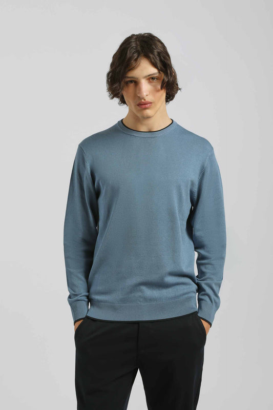 Maglia doppio collo basic|Colore:Ciano
