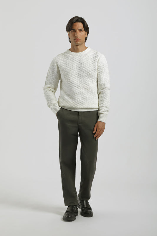 Pantaloni chino in cotone|Colore:Verde scuro