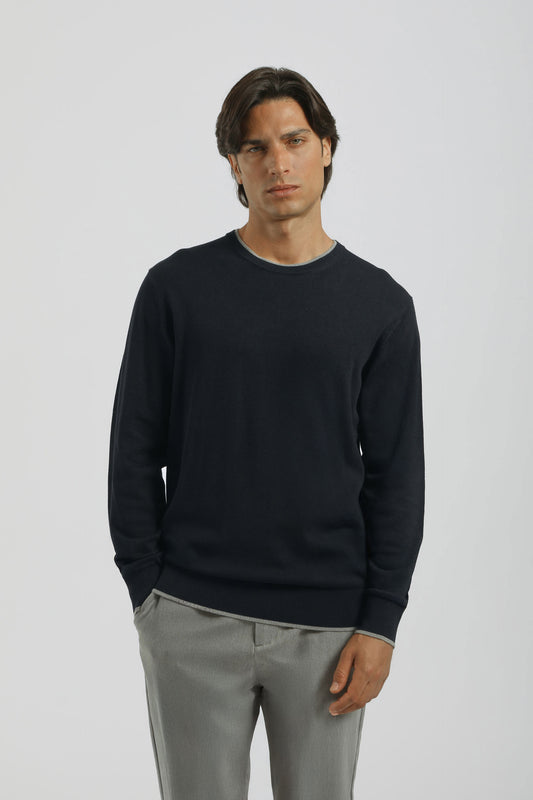 Maglia doppio collo basic|Colore:Blue