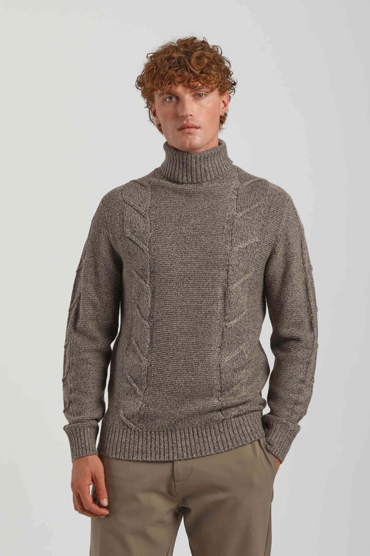 Maglia collo alto|Colore:Nocciola
