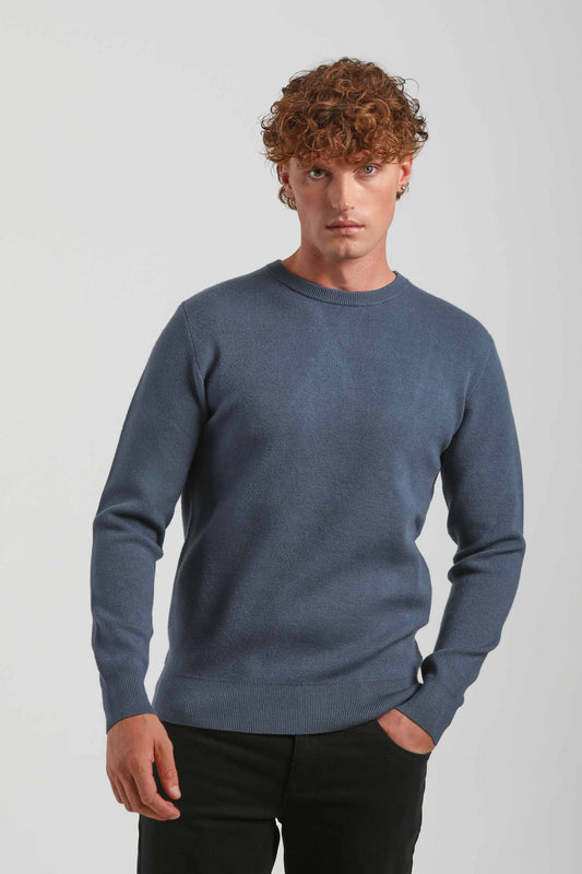 Maglia girocollo in viscosa|Colore:Ciano