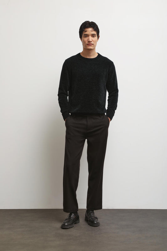 Pantaloni chino in tessuto tecnico|Colore:Nero