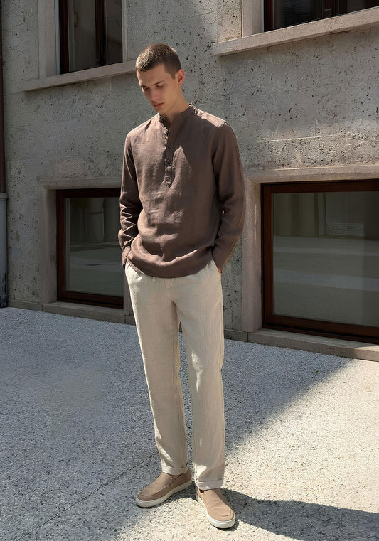 Pantaloni misto lino